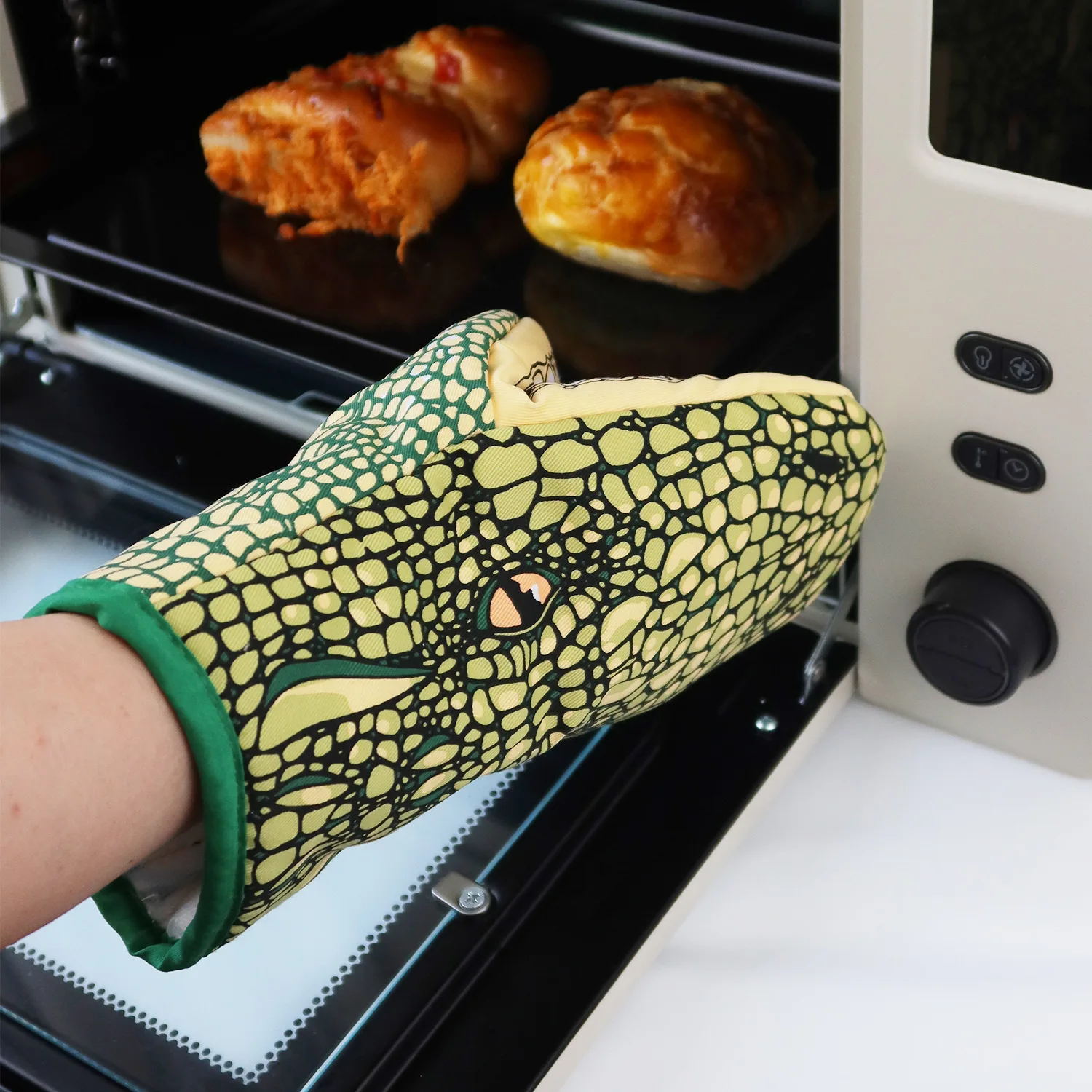 Gant Micro-Ondes Crocodile Épais – Duo Maniques Coton Cuisine