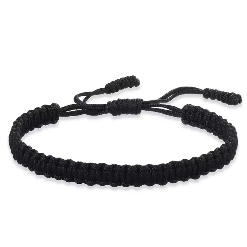 Bracelet Tibétain Porte-Bonheur Tressé – Bijou Corde Bouddhiste