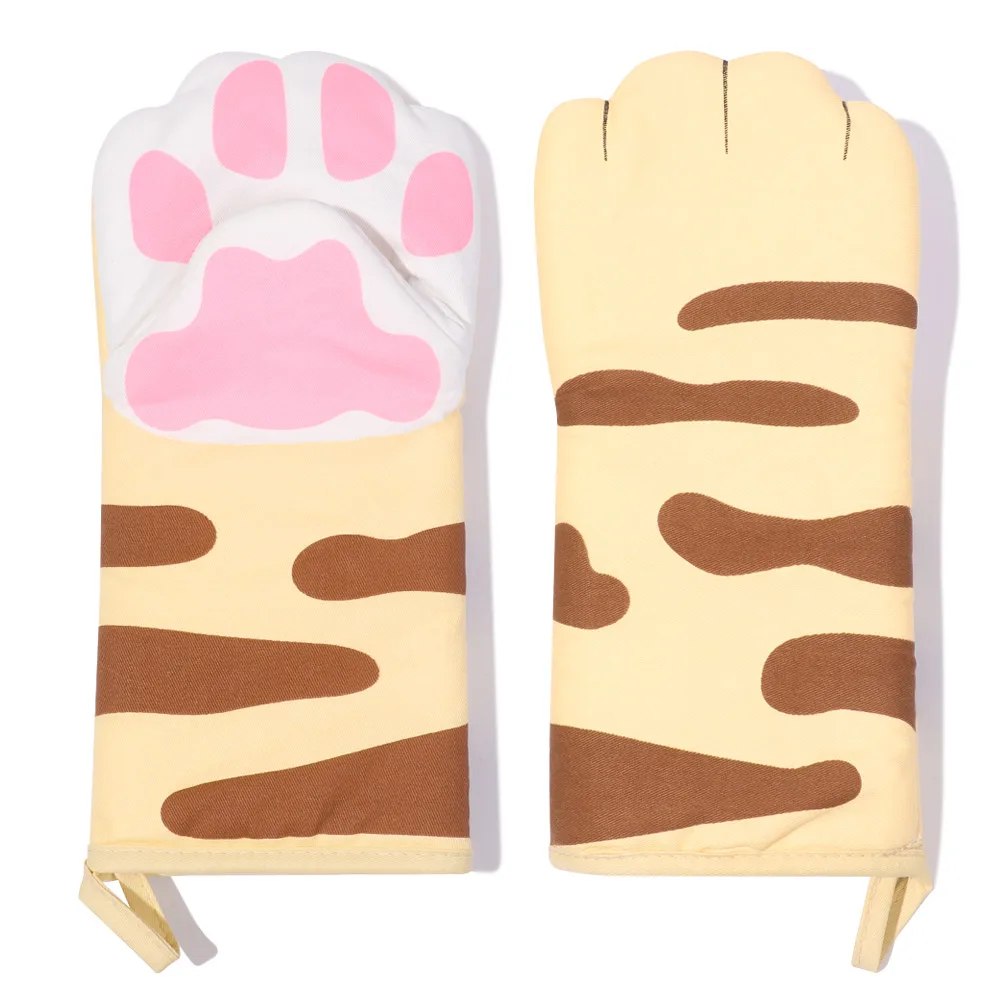 Maniques Pattes de Chat – Gant Cuisine Anti-Brûlure Coton