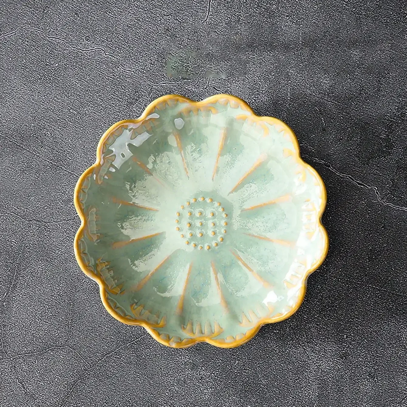 Plateau Feuille Lotus Céramique Nordique – Vide-Poche Élégant Cuisine