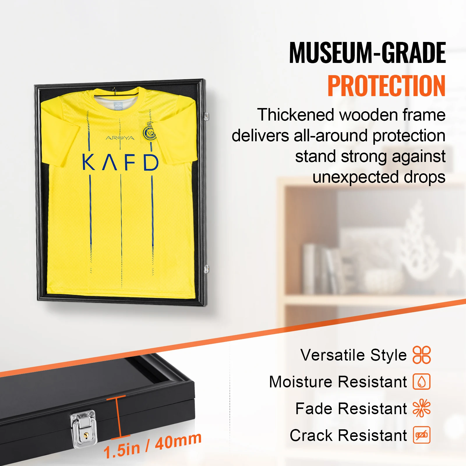 Cadre Présentation Maillot Sport Vitré – Vitrine Collection Verrouillable