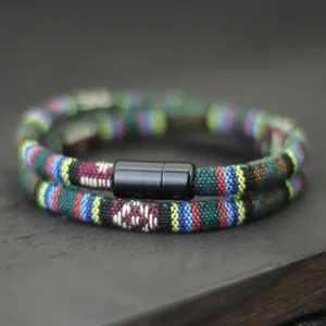 Bracelet Corde Homme Aventurier – Bijou Surf Plage Magnétique