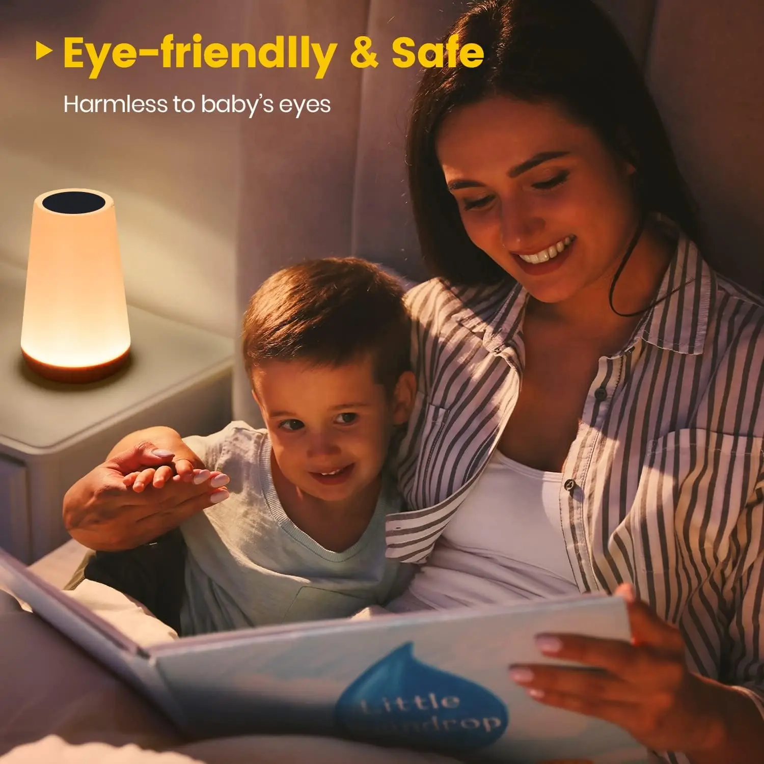 Veilleuse RGB 13 Couleurs – Lampe Tactile Télécommande Chevet