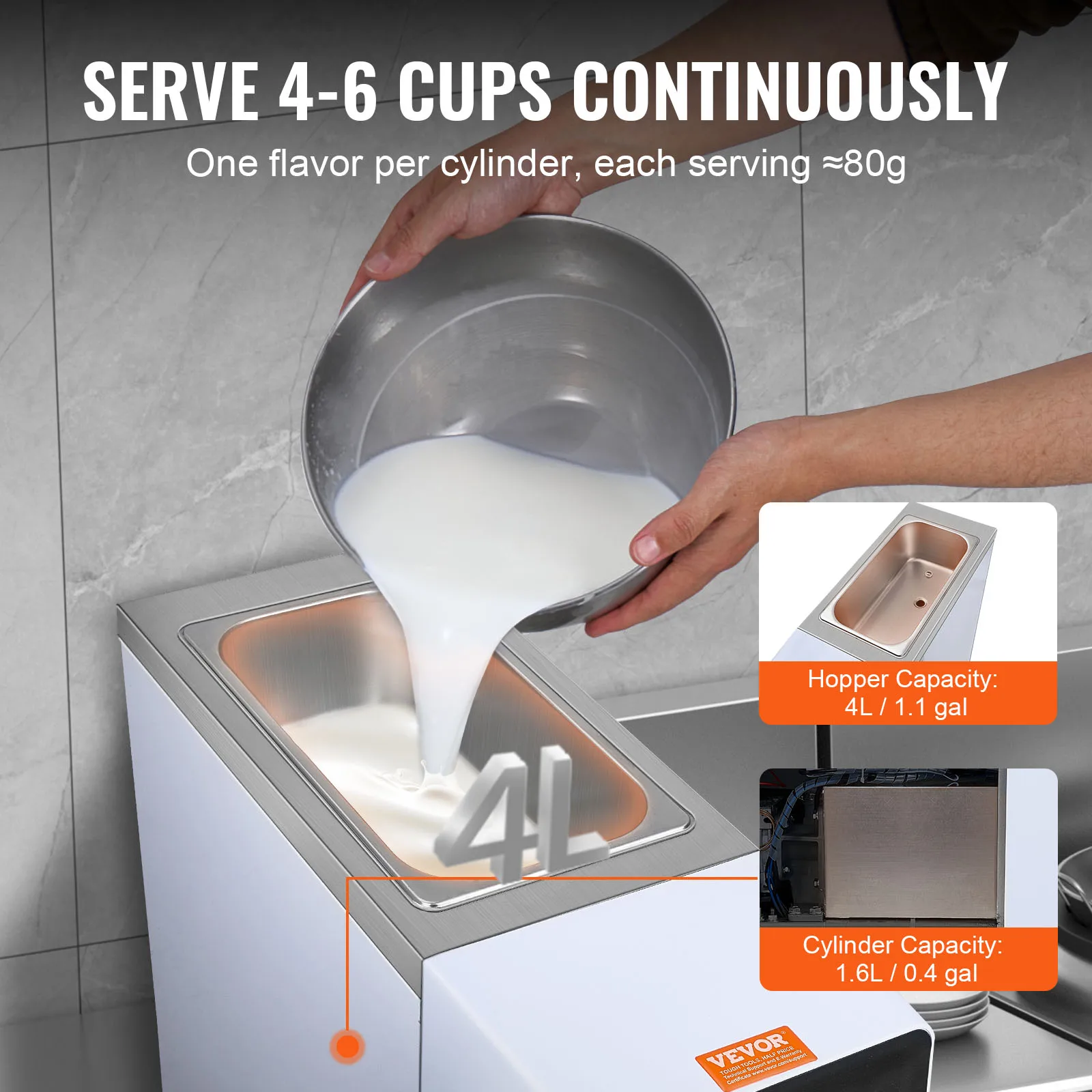 Machine à Glace Professionnelle Vevor – Sorbetière Soft Grande Capacité