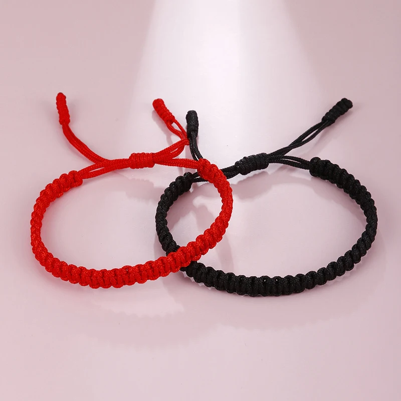 Bracelet Tibétain Porte-Bonheur Tressé – Bijou Corde Bouddhiste