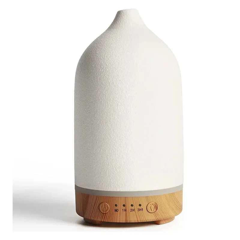 Humidificateur Diffuseur Céramique LED – Brumisateur Huiles Essentielles