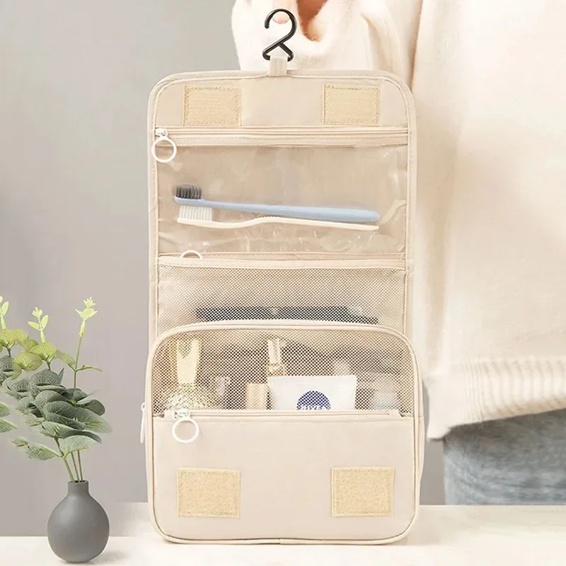 Trousse Maquillage Voyage Étanche – Organisateur Crochet Salle de Bain