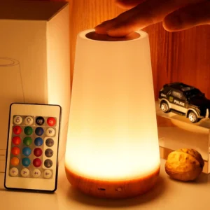 Veilleuse RGB 13 Couleurs – Lampe Tactile Télécommande Chevet