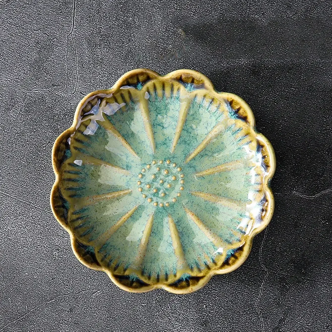 Plateau Feuille Lotus Céramique Nordique – Vide-Poche Élégant Cuisine