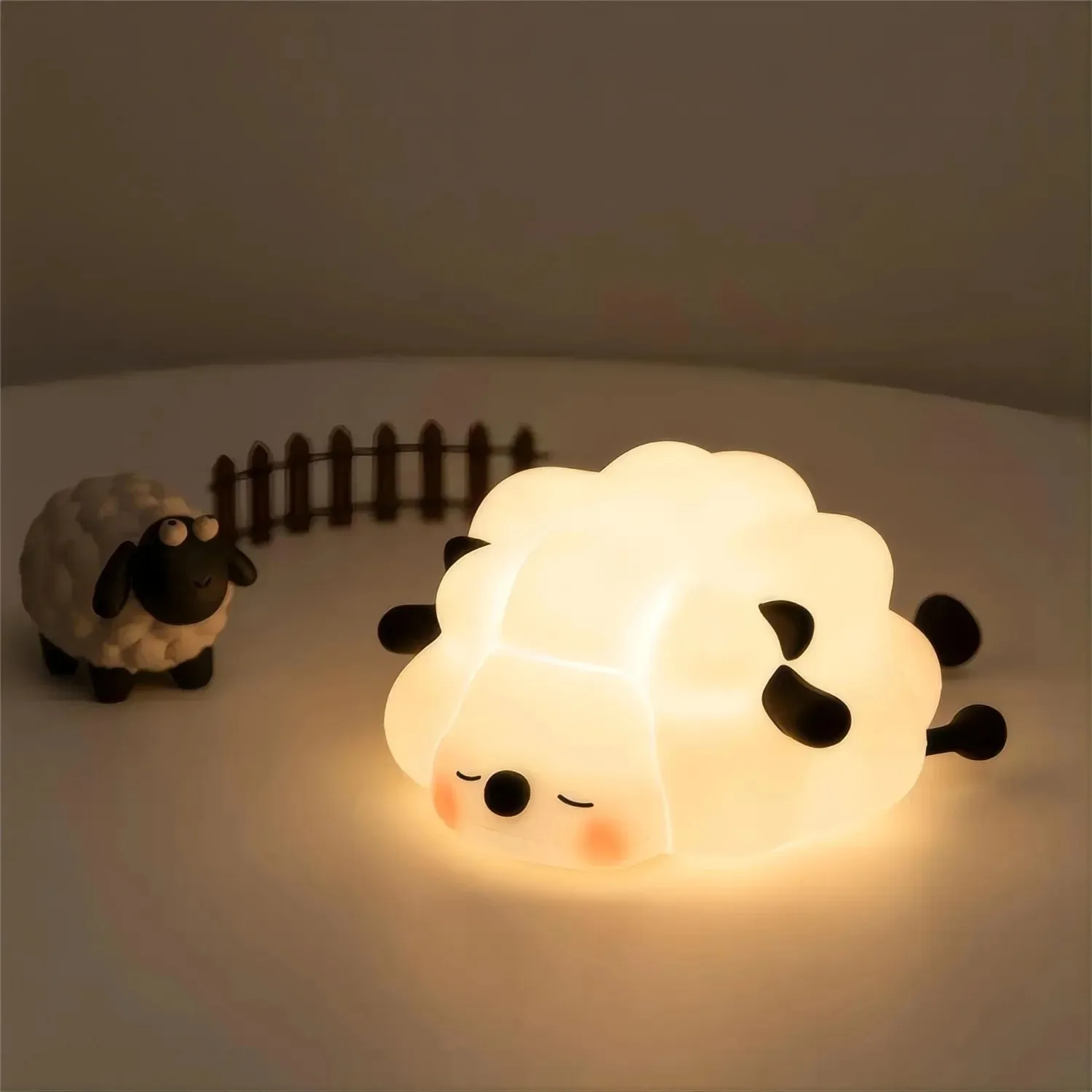 Veilleuse Lapin Silicone Tactile – Lampe Bébé Enfant Douce