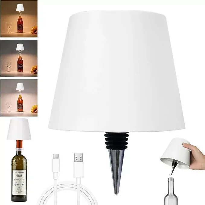 Lampe Bouteille Sans Fil Tactile – Veilleuse Bar 3 Couleurs