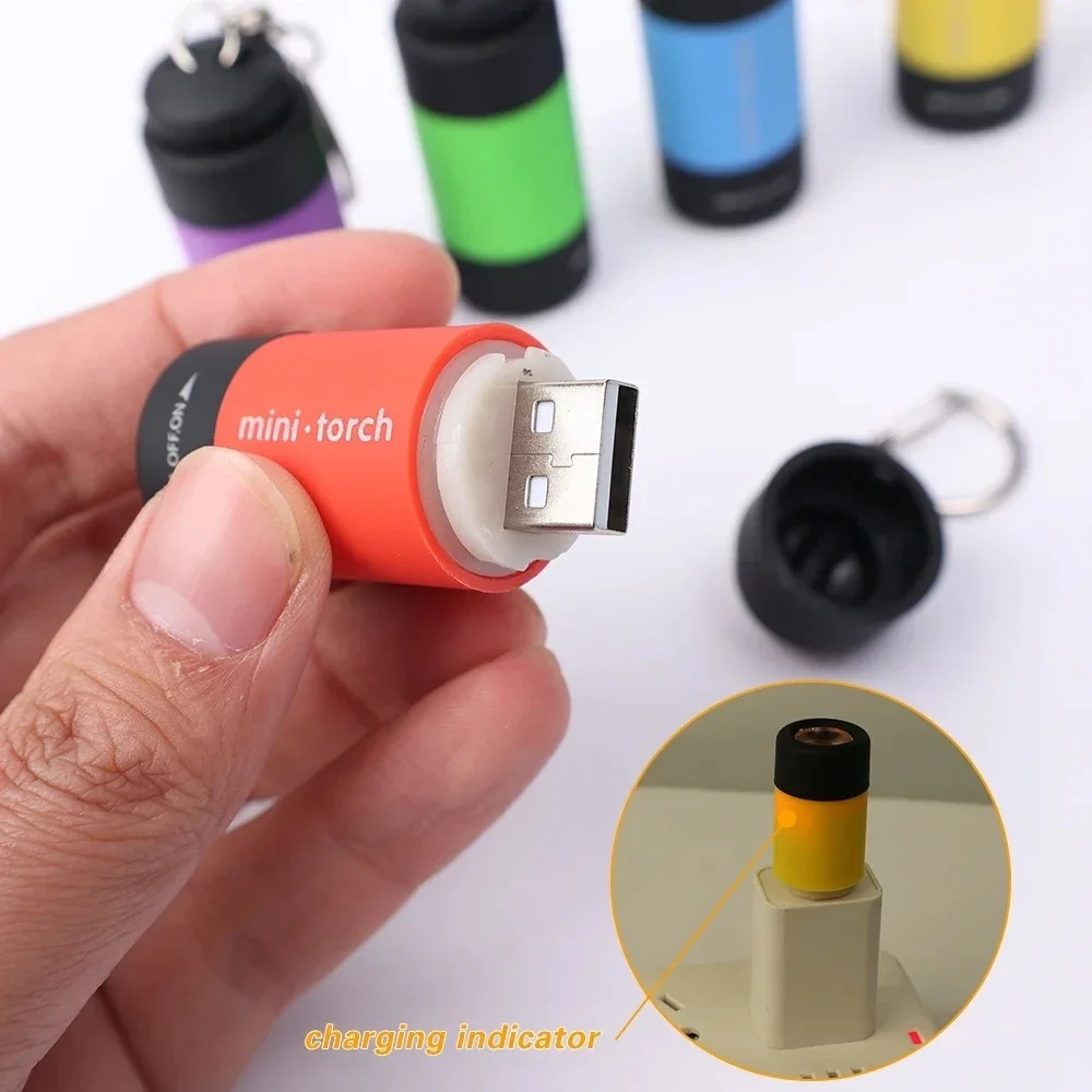 Porte-Clés Lampe Rechargeable Puissante – Mini Torche LED Camping