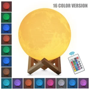 Veilleuse Étoile Lune 3D – Lampe Tactile Décoration Chambre