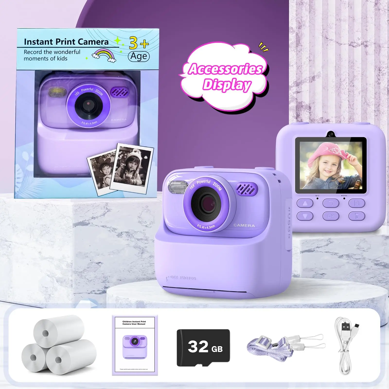 Caméra Enfant Instantanée Ludique – Appareil Photo Créatif Enfant