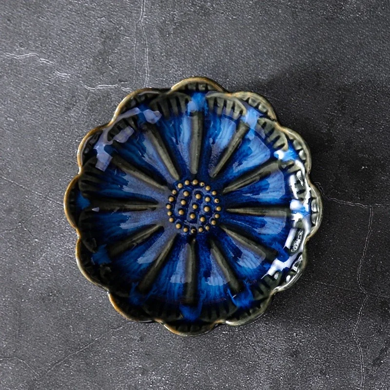 Plateau Feuille Lotus Céramique Nordique – Vide-Poche Élégant Cuisine