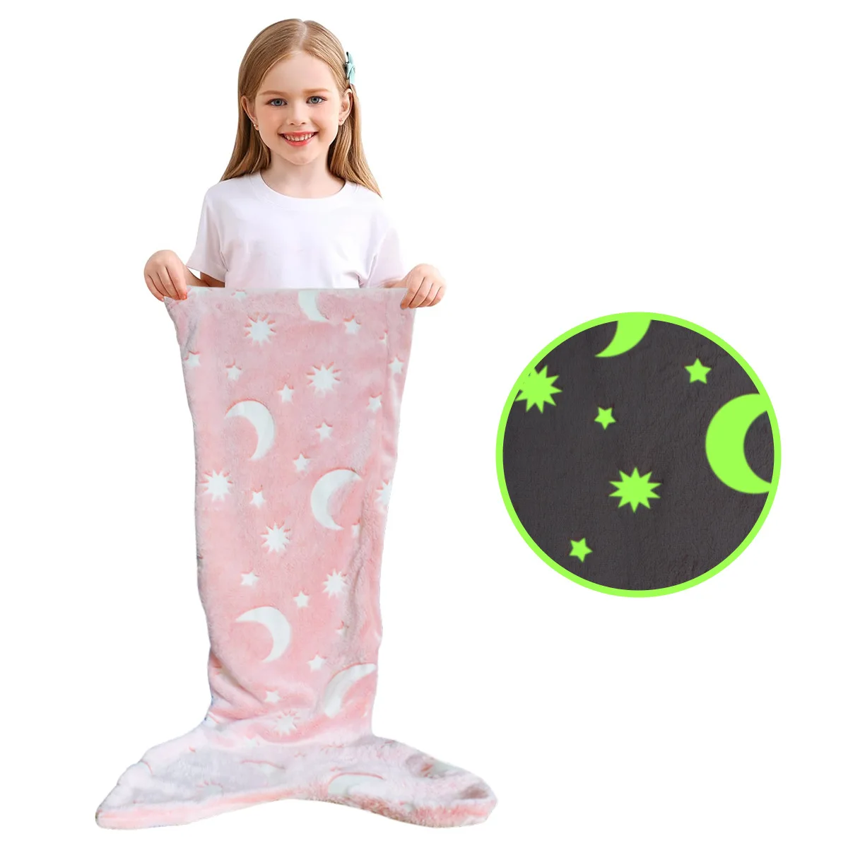 Plaid Sirène Enfant Magique – Couverture Douce Lumineuse